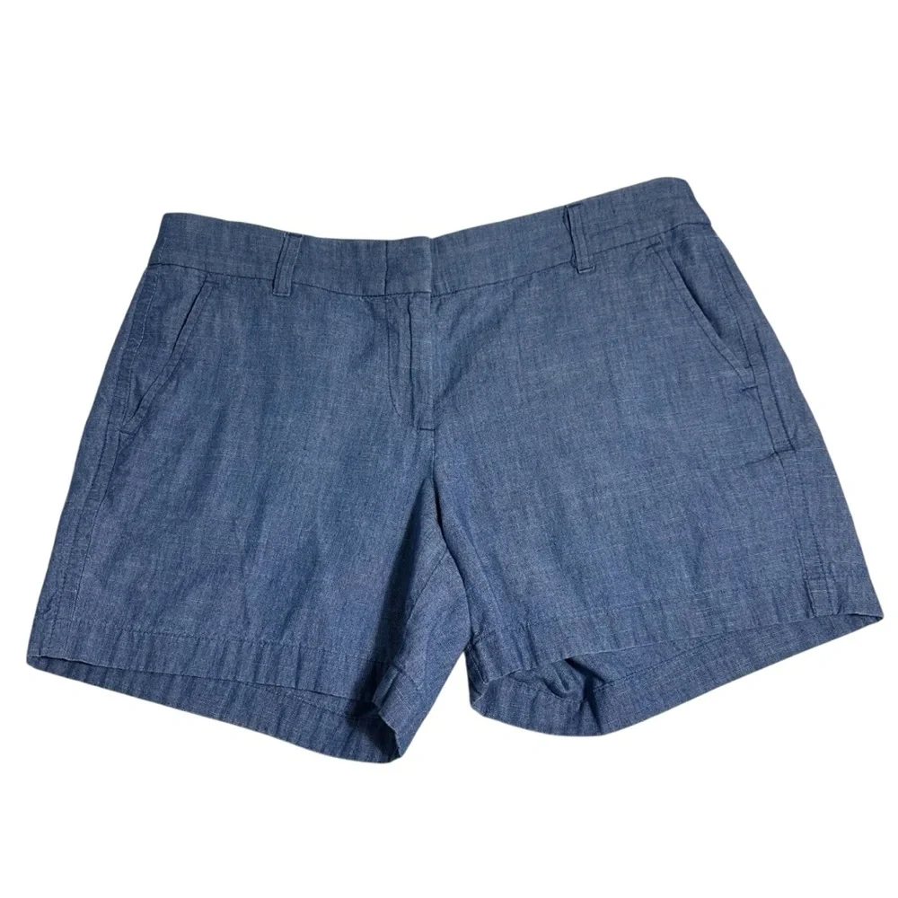 J Crew NWOT blue chambray shorts women’s 6